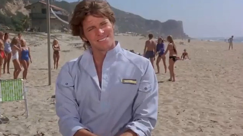 Brad on the beach in Charlie's Angels