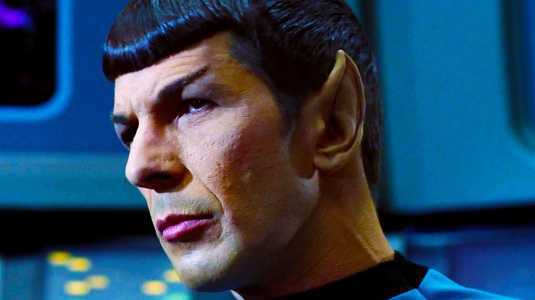 Leonard Nimoy as Spock on Star Trek: The Original Series in close-up
