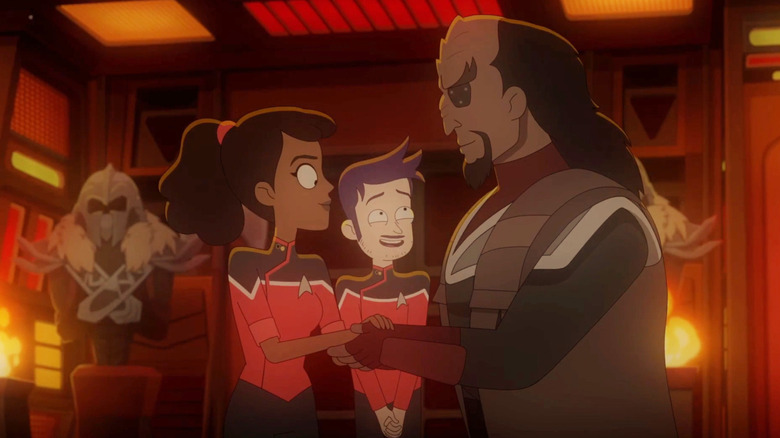 Mariner and Boimler reuniting with K'orin on Star Trek: Lower Decks