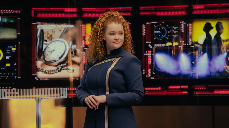 Mary Wiseman's Tilly looking thoughtful on Star Trek: Starfleet Academy
