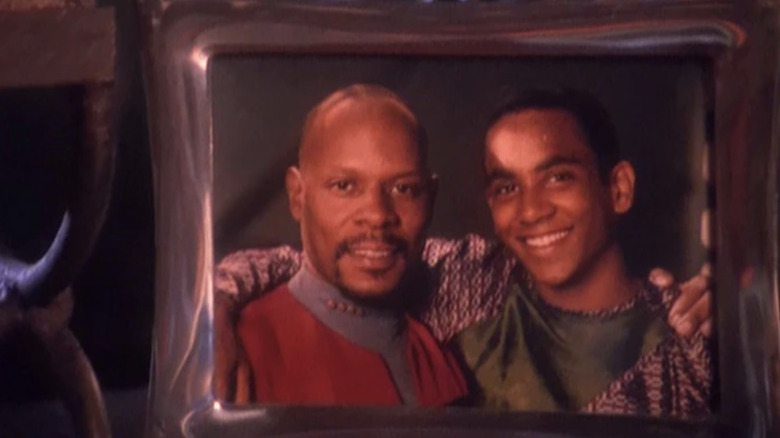 A framed photo of Ben and Jake Sisko together in Star Trek: Deep Space Nine