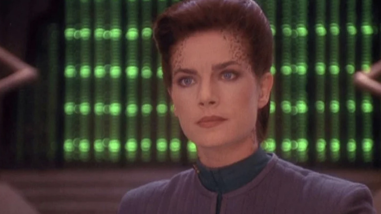 Jadzia Dax wearing a uniform in Star Trek: Deep Space Nine