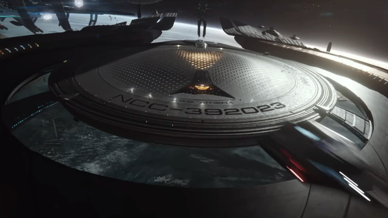 The NCC-392023 floats in space