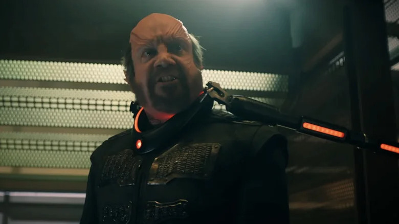 Paul Giamatti's Nust Braka looking angry on Star Trek: Starfleet Academy