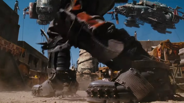 Serenity (2005) - close-up of Reaver boots during town raid