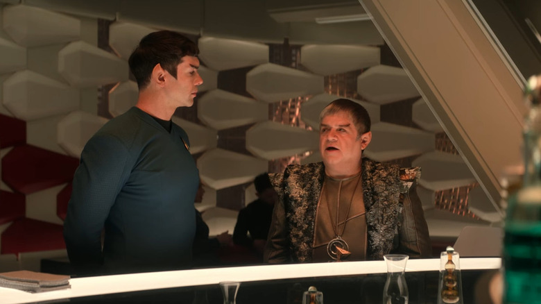 Doug and Spock talking at a bar on Star Trek: Strange New Worlds