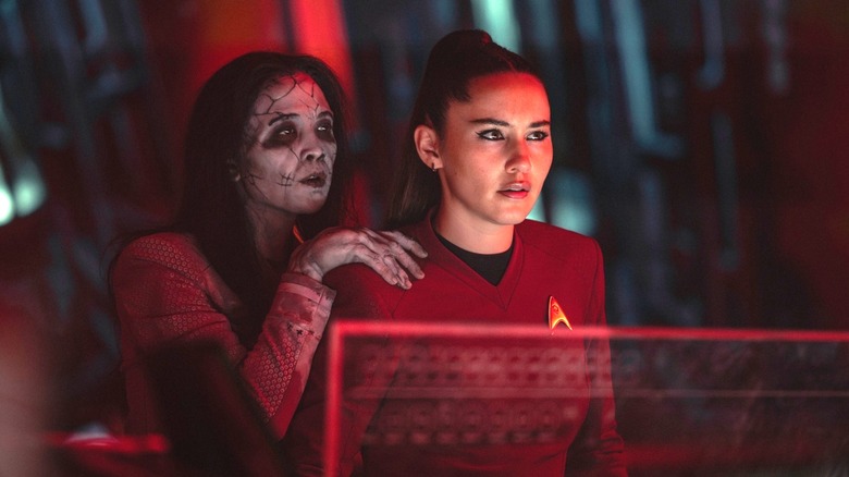 La'an being coaxed by a zombie on Star Trek: Strange New Worlds