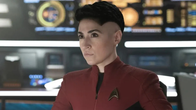 Erika Ortegas at helm of Enterprise in Star Trek: Strange New Worlds