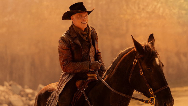 Captain Pike (Anson Mount) rides a horse in Star Trek: Strange New Worlds season 4