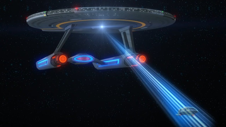 Star Trek: Lower Decks Cerritos pulls in a shuttle craft