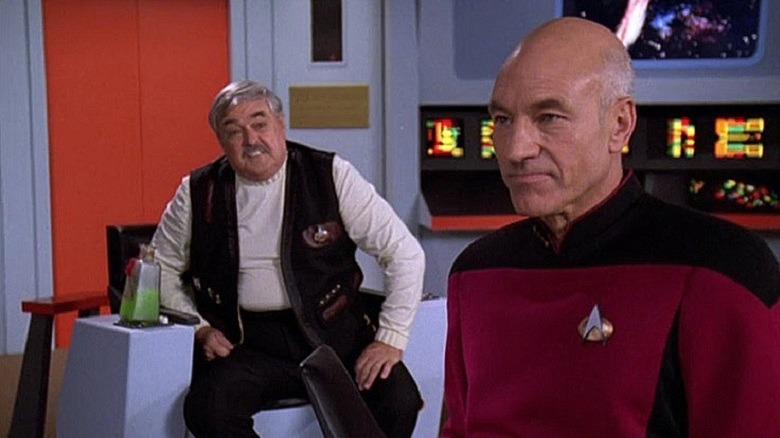 Scotty and Picard on the first Enterprise bridge