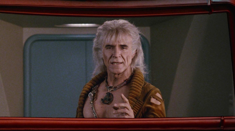 Khan on a viewscreen in Star Trek II: The Wrath of Khan