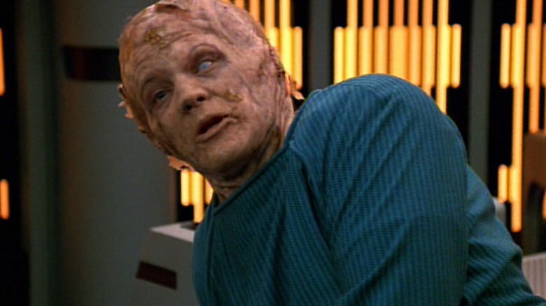 Tom Paris, rapidly evolving into a creature on Star Trek: Voyager