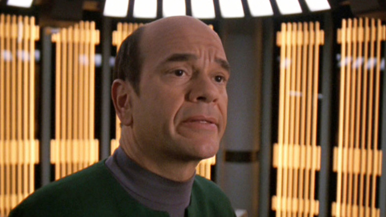 The Doctor looking concerned in Star Trek: Voyager