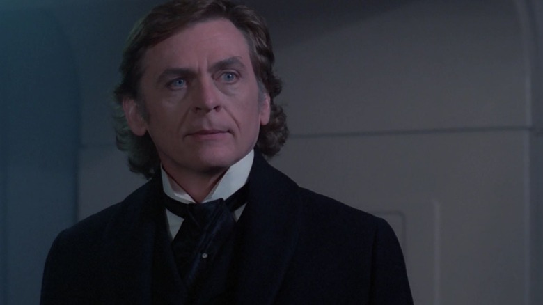 Professor Moriarty wearing a suit on Star Trek: The Next Generation