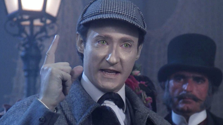 Data dressed as Sherlock Holmes on Star Trek: The Next Generation