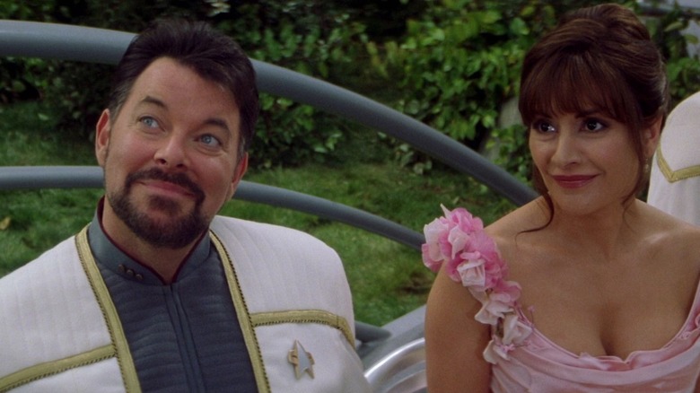 Riker and Troi at their wedding in Star Trek: Nemesis