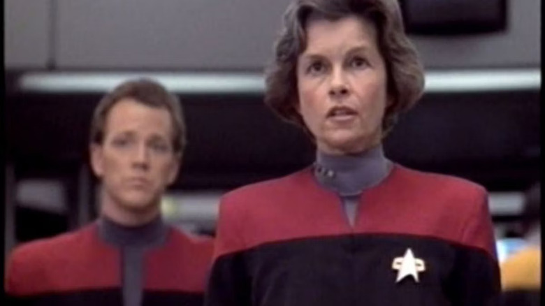 Geneviève Bujold on the bridge of the USS Voyager