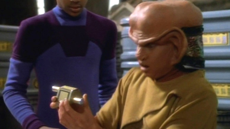 Jake and Nog look at the stem bombing that seals the self on Star Trek: Deep Space Nine