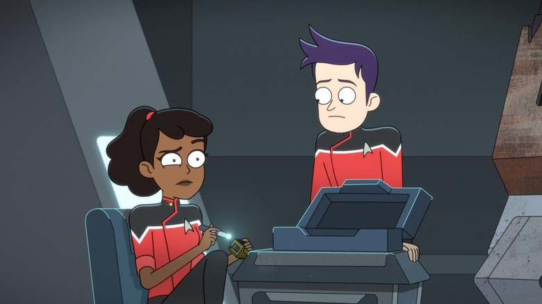 Mariner is terrified with a stem bombing in front of Boimler on Star Trek: the lower floors