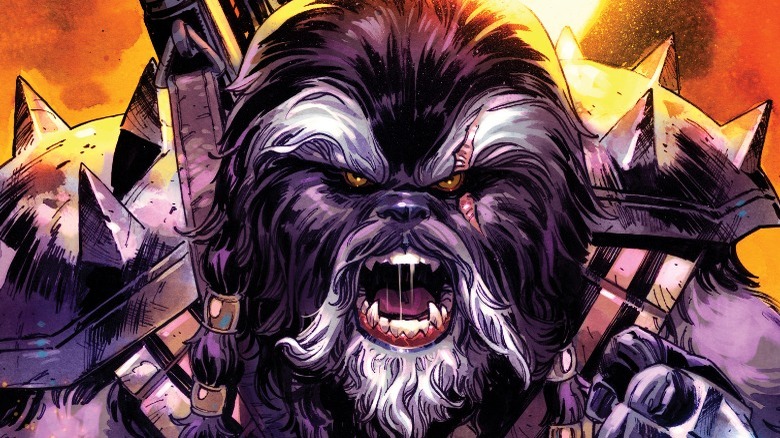 "Star Wars: Han Solo & Chewbacca" #4 cover art featuring Black Krrsantan