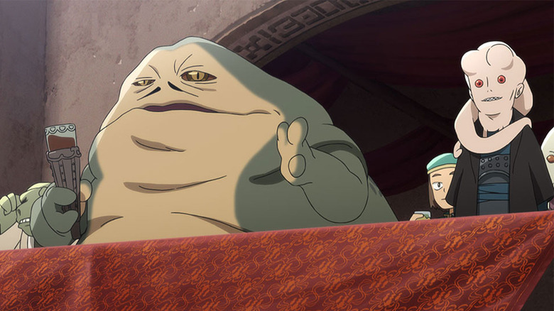 Jabba the Hutt and Bib Fortuna in Star Wars: Visions