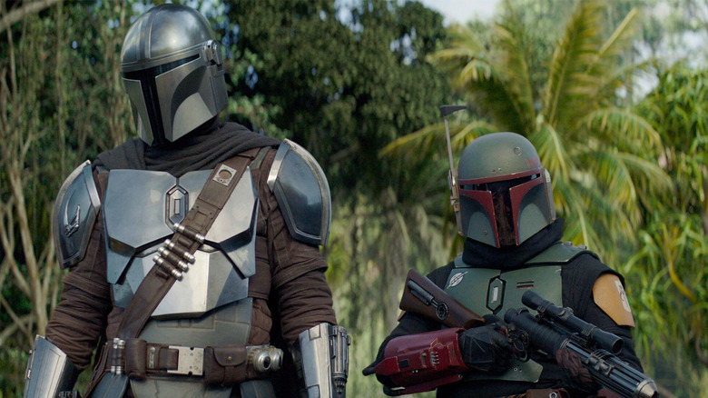 Din Djarin and Boba Fett in "The Mandalorian" Season 2