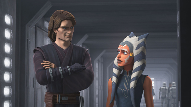 Anakin Skywalker and Ahsoka Tano in Star Wars: The Clone Wars