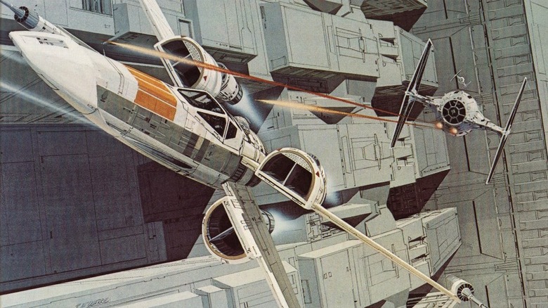 Ralph McQuarrie concept art from Star Wars of the X-Wing