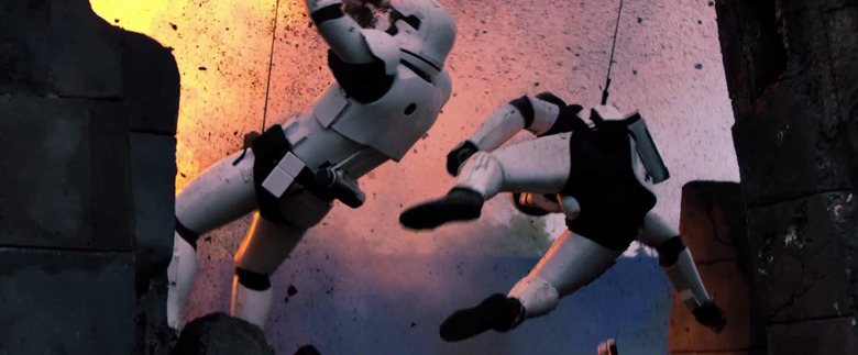 Star Wars: The Force Awakens: first order stormtroopers behind the scenes
