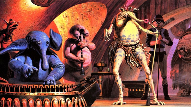 Concept art of the Max Rebo Band from "Star Wars: Return of the Jedi" by Ralph McQuarrie.
