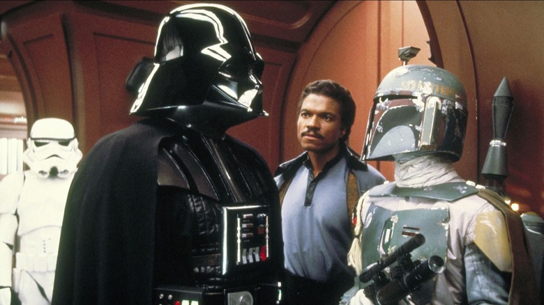 Darth Vader, Lando Calrissian, and Boba Fett in "Star Wars: The Empire Strikes Back"