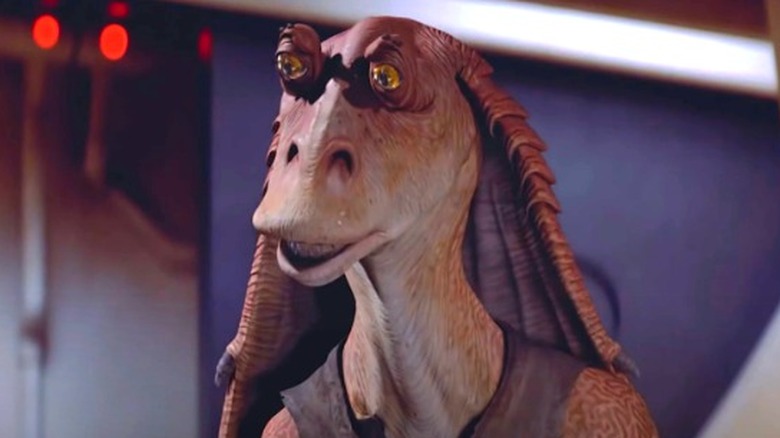Jar Jar Binks looking annoyed