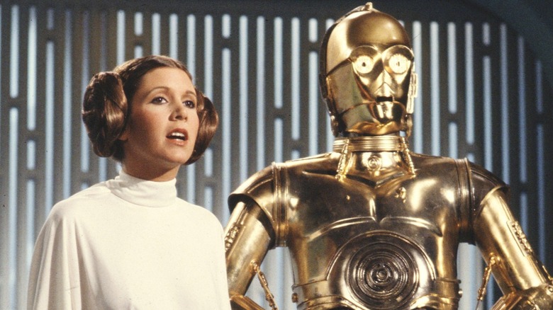 Princess Leia and C-3PO in the Star Wars Holiday Special