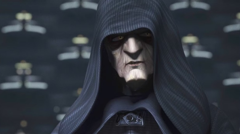Emperor Palpatine addressing the Galactic Senate in Star Wars: The Bad Batch