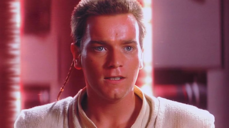 Obi-Wan awaits his turn to face Darth Maul in Star Wars: The Phantom Menace