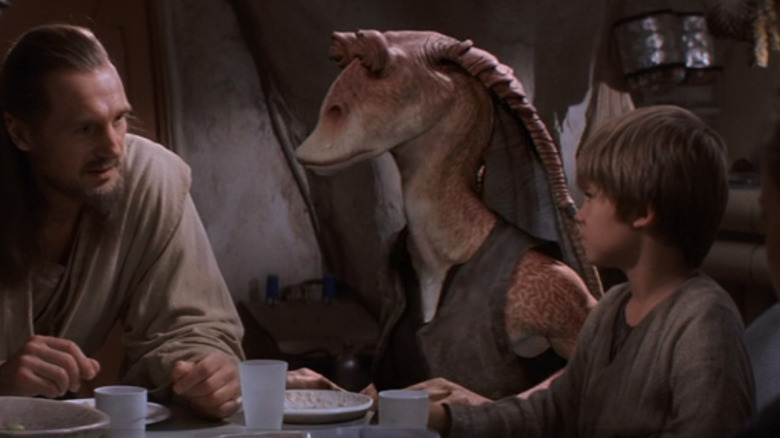 Qui-Gon, Jar Jar, and Anakin