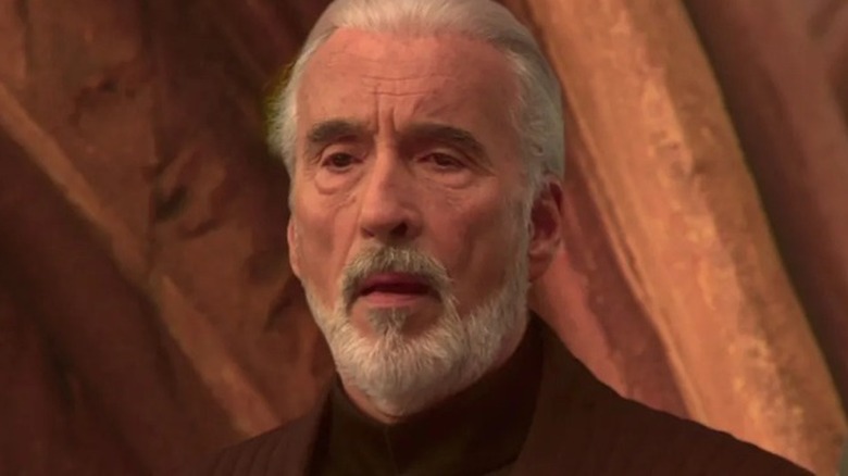 Count Dooku staring on Geonosis