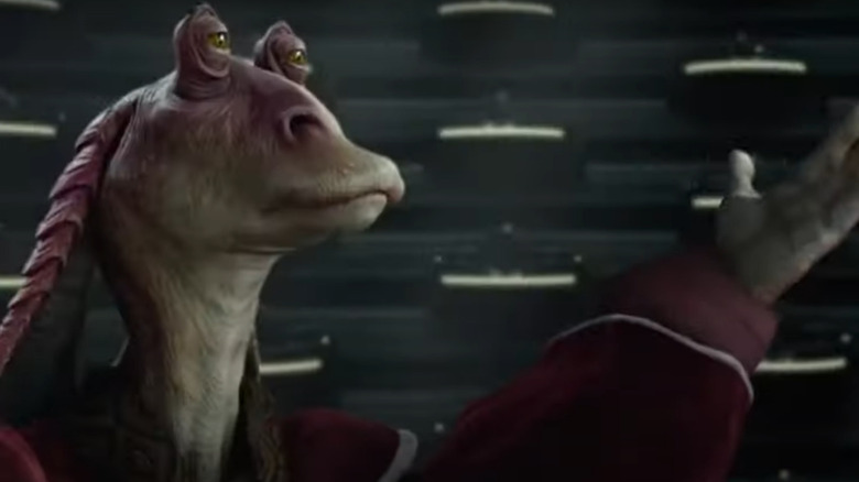 Jar Jar Binks talking to Senate