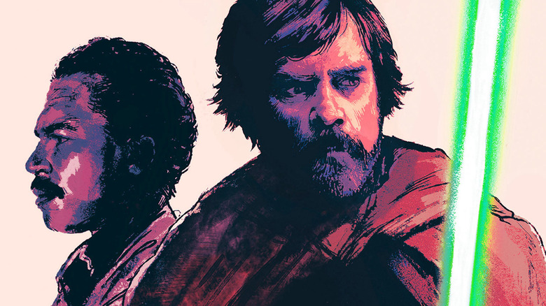 Lando Calrissian and Luke Skywalker on the cover of Shadow of the Sith