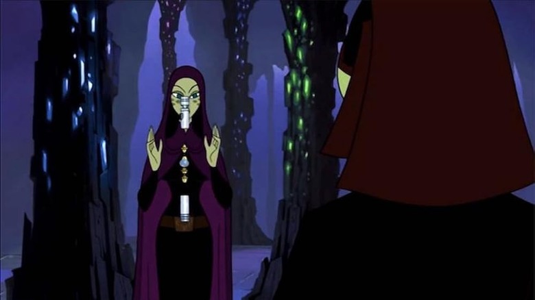 Barriss training with Luminara in the 2003 The Clone Wars