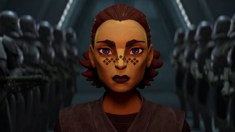 Star Wars: Tales of the Empire's Barriss Offee staring out