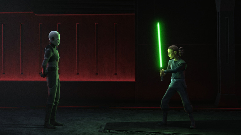 Grand Inquisitor training Barriss Offee in Star Wars: Tales of the Empire