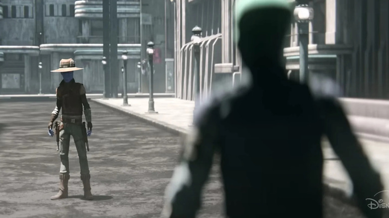 Cad Bane and Niro prepare to duel in Star Wars: Tales of the Underworld