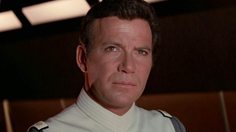 Admiral Kirk looking at something with intensity in Star Trek: The Motion Picture
