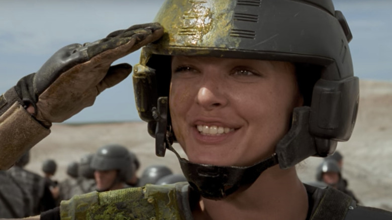 Dizzy saluting in Starship Troopers