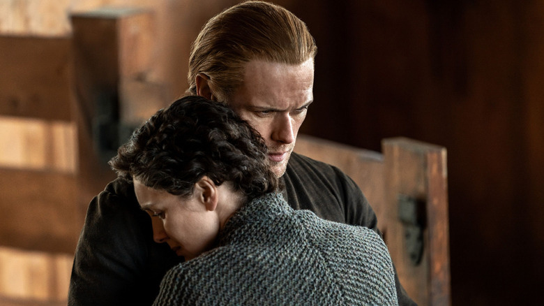 Sam Heughan and Caitríona Balfe on Outlander