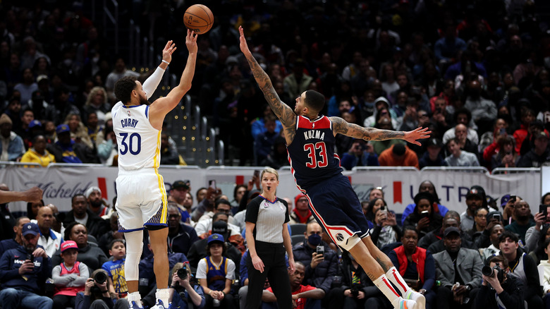 Steph Curry shooting a 3