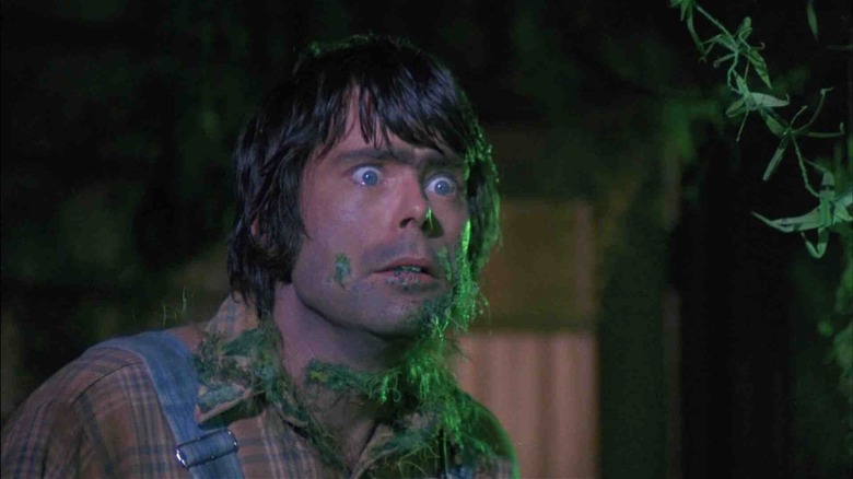 Jordy with plants on his face in Creepshow