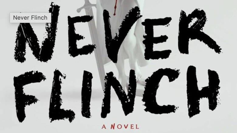 Title treatment for Stephen King's novel Never Flinch